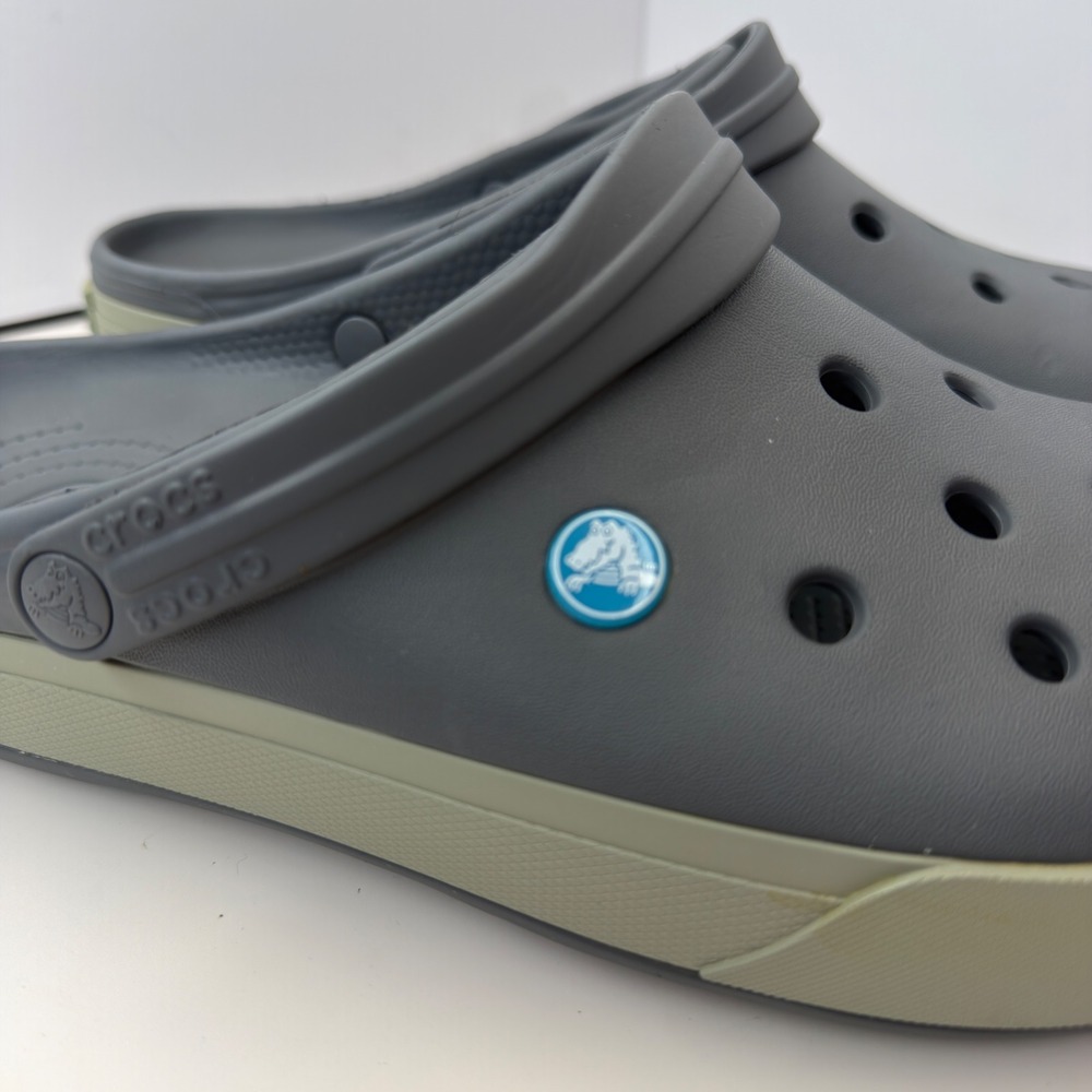 Crocs Crocband Clog 11989 Charcoal Ocean Blue Mens Size 11 Sporty Slip On Shoes - Picture 2 of 7